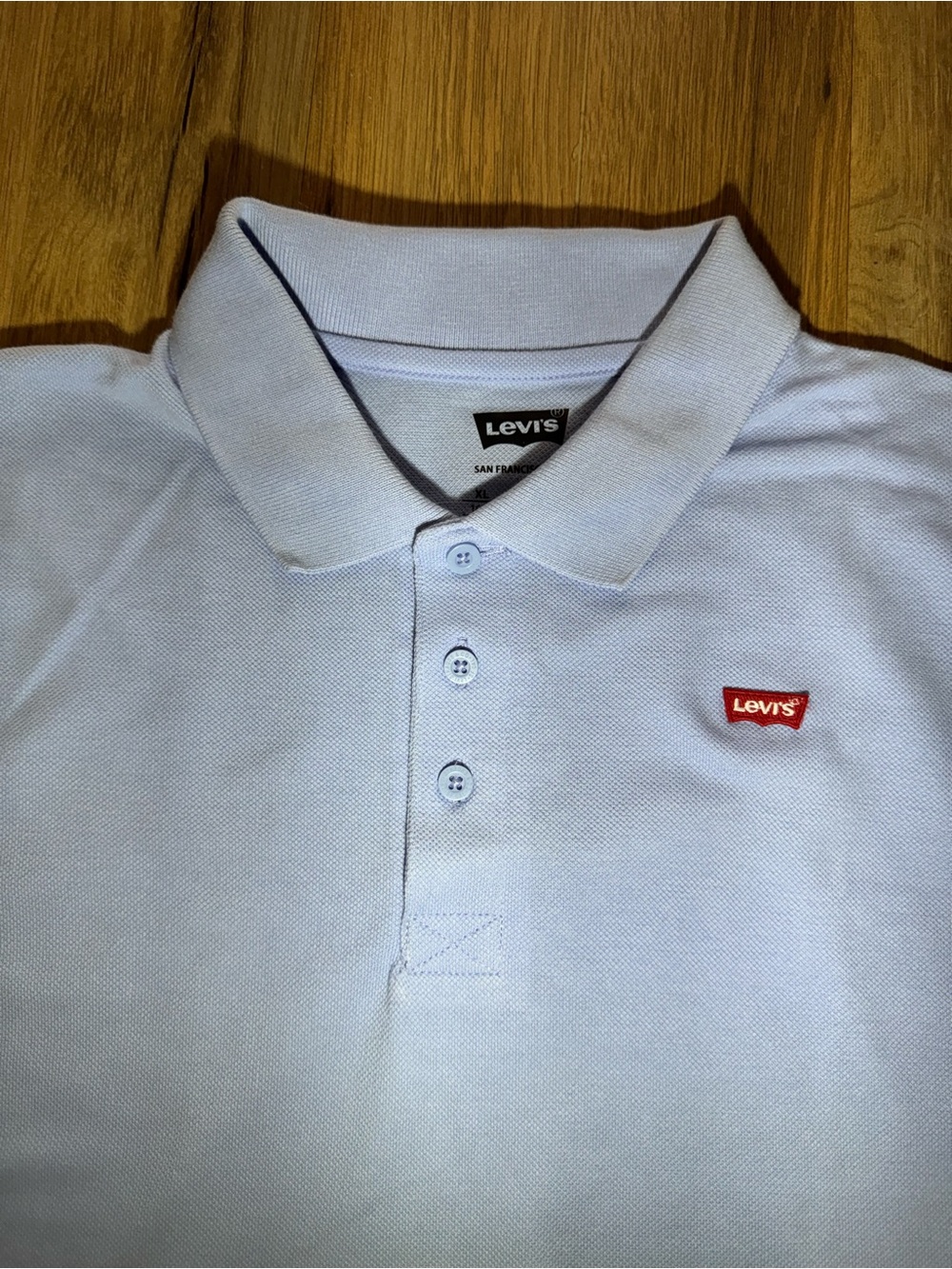 Levi's Men's Pale Blue Polo with Red Logo Brand New !🔥